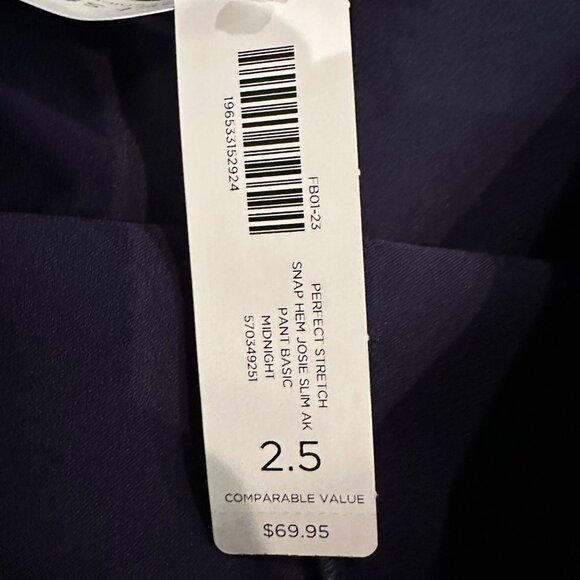 CHICOS WOMENS BLUE PERFECT STRETCH 2.5 JOSIE SLIM ANKLE US SIZE 14 PANTS - Picture 7 of 14